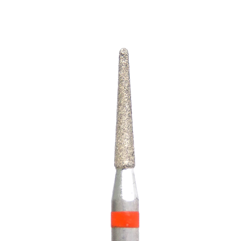 KMIZ - Diamond Nail Drill Bit Red Rounded Cone 1.8-10F (#131)