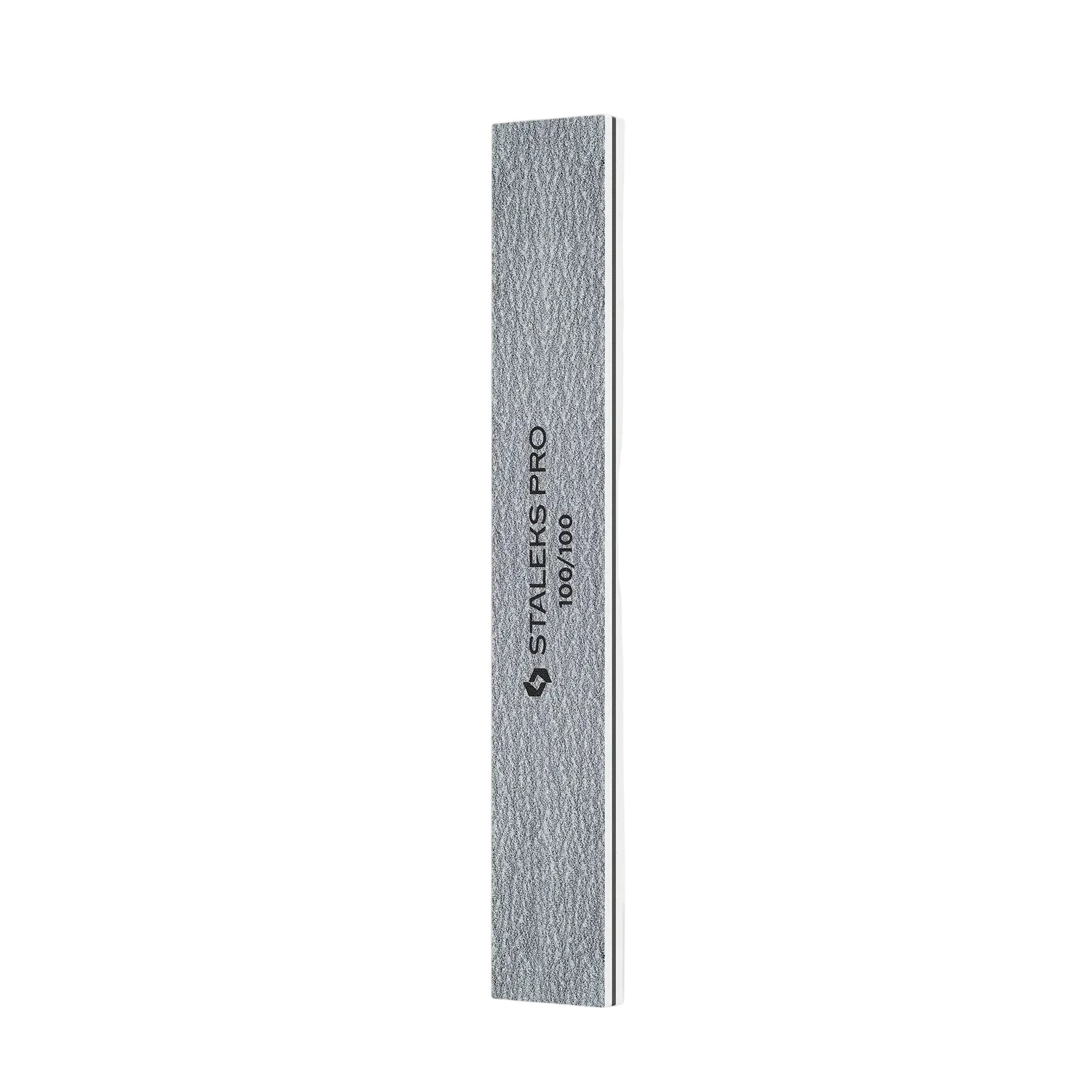 STALEKS - Straight wide mineral nail file 100/100 grit (25 pcs) NF-30-100/100-25