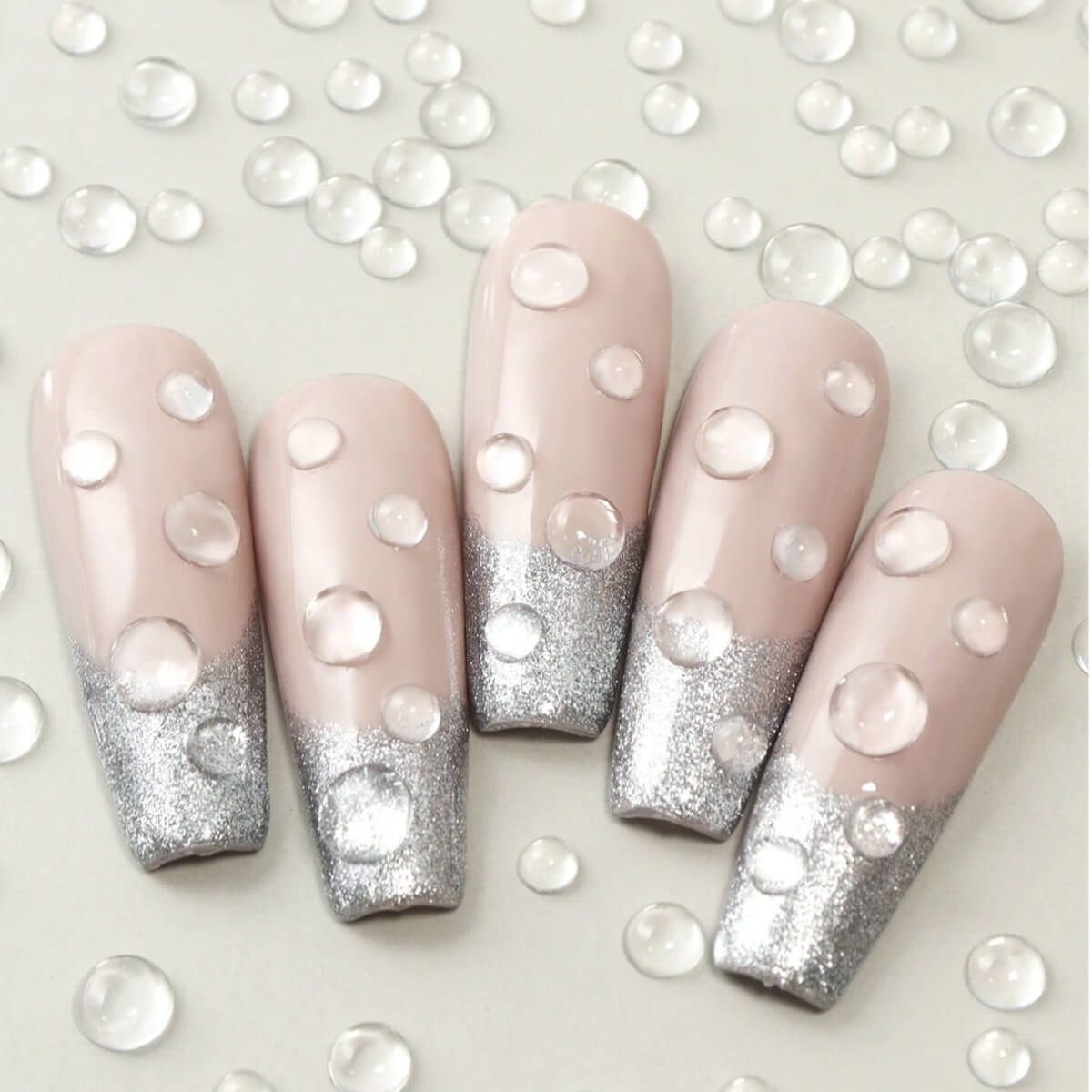 Clear Water Drop Nail Art Decorations