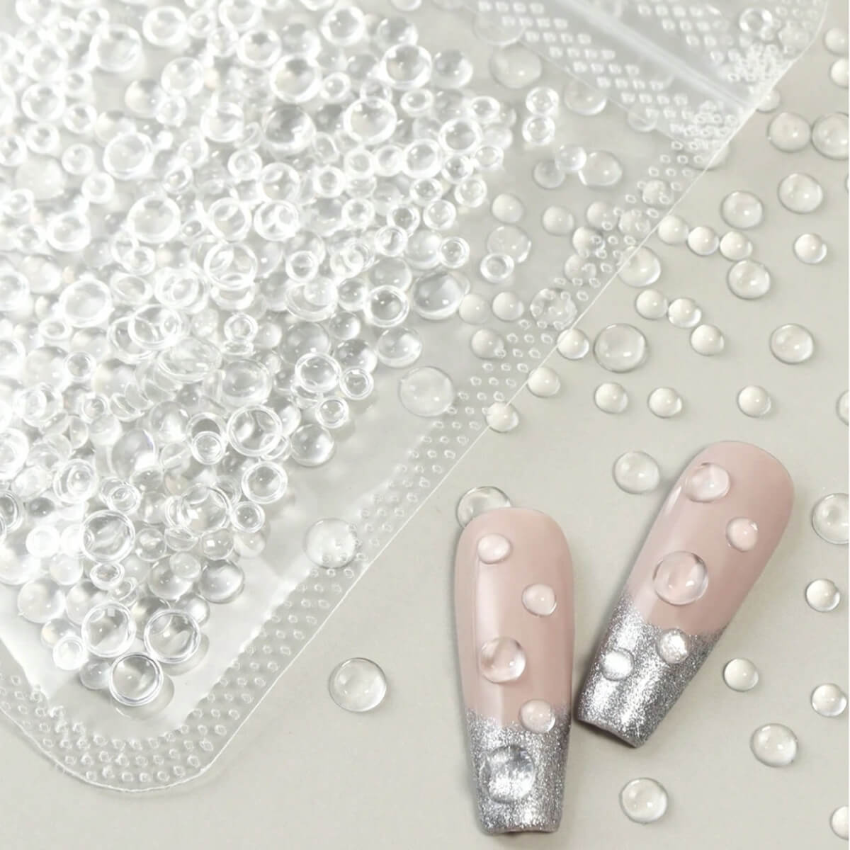 3D Bubble Effect Transparent Water Drops