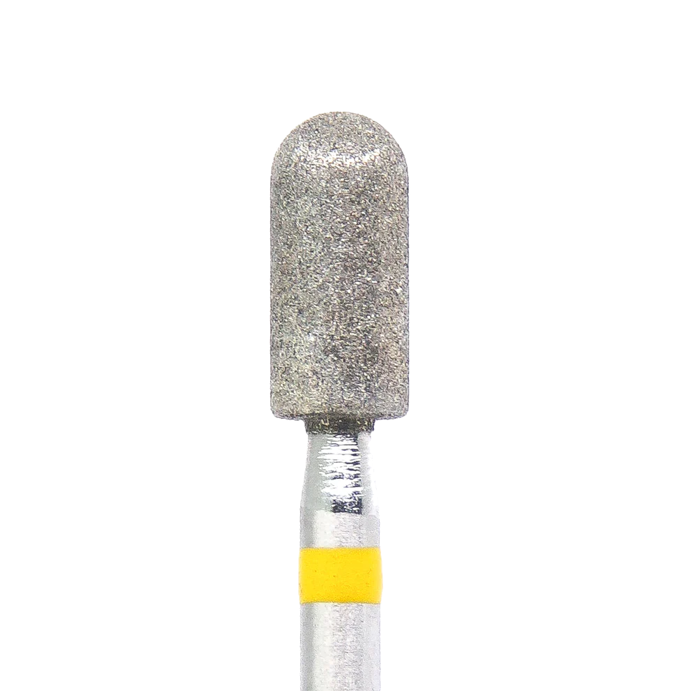 KMIZ - Diamond Nail Drill Bit Yellow Cylinder 4.0-9.0VF(#135)