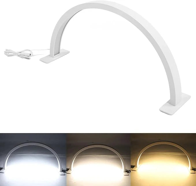 LED Light Desktop Half Moon Nail Desk Lamp Table