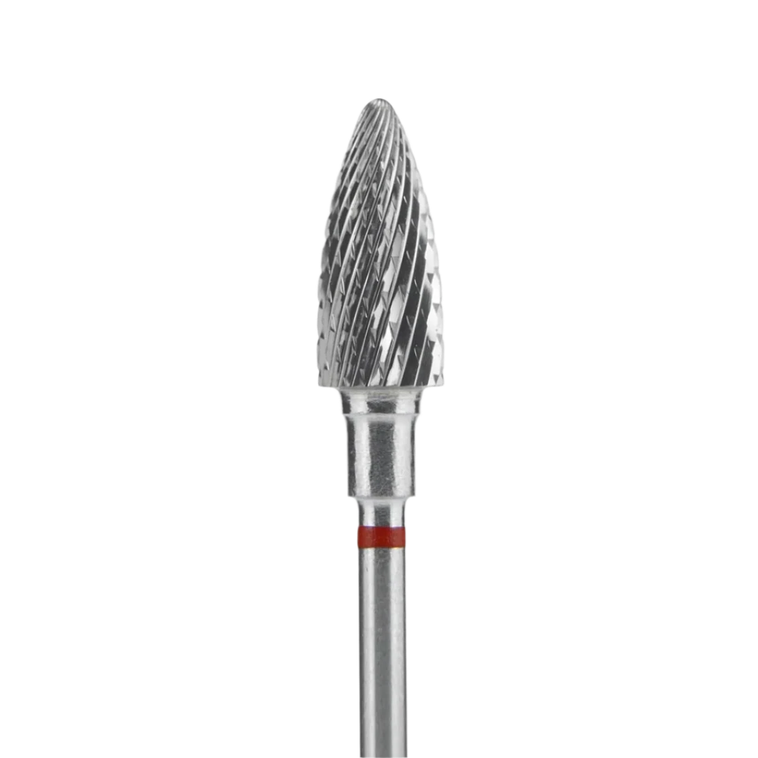 STALEKS - Carbide nail drill bit, "Pine Cone", red hard, 6/14mm (FT110r060/14) (#213)