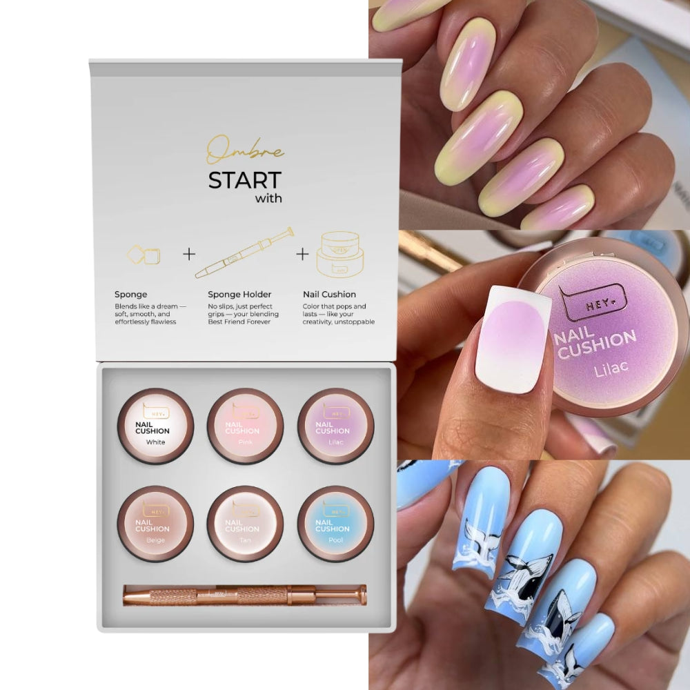 HEYLOVE - Nail Cushion Set White, 6pcs