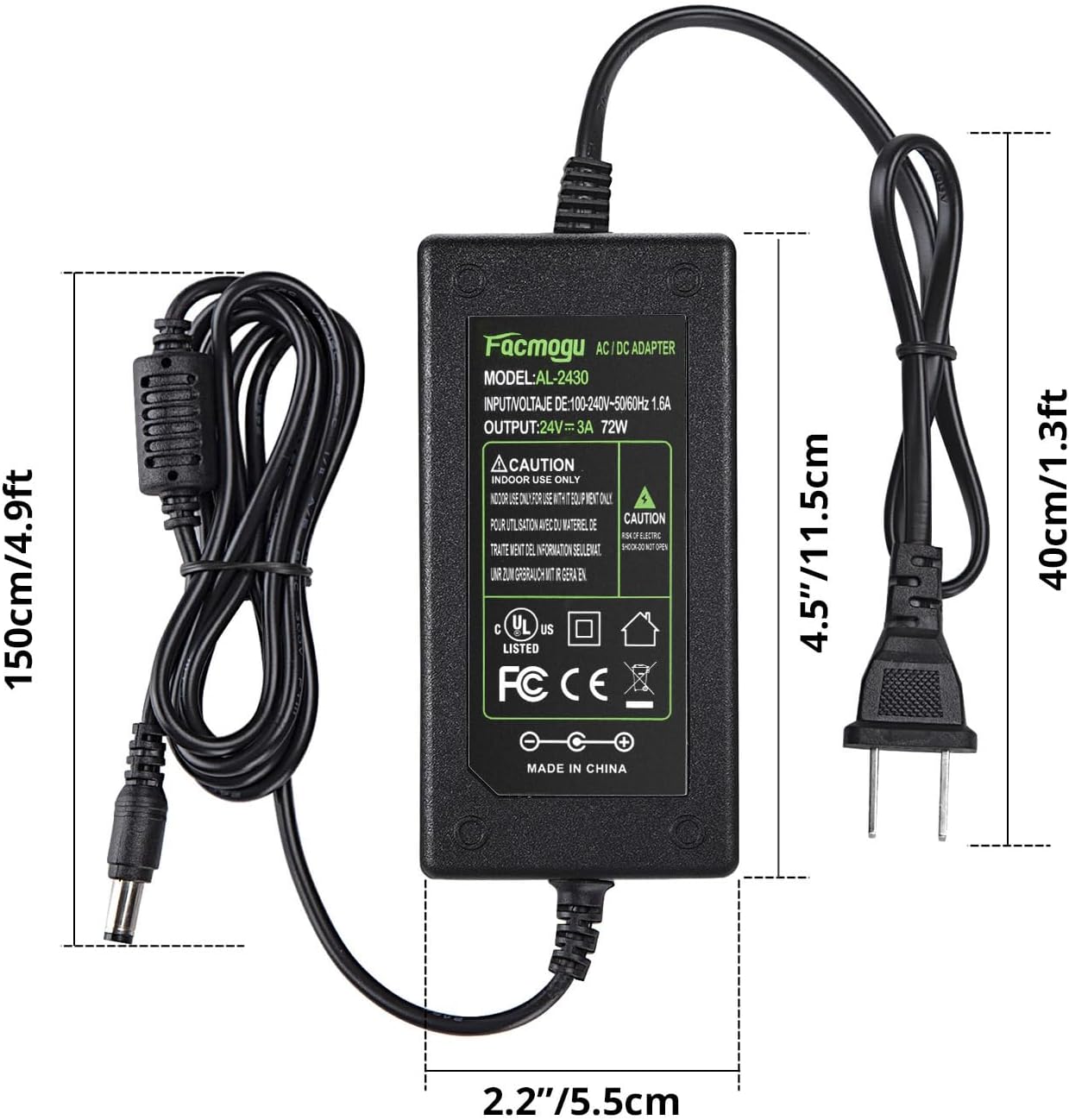 SHEMAX Power Supply Cord for Nail Dust Collectors