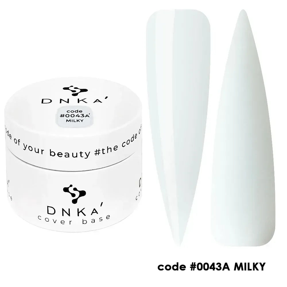 DNKa Cover Base #0043A Milky white gel swatch