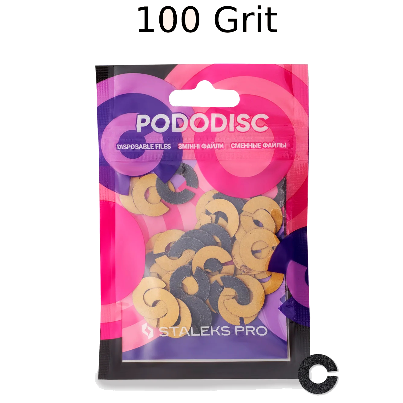 STALEKS PRO EXPERT UMBRELLA PODODISC RINGLIKE DISPOSABLE FILES SIZE S 15 MM DIAMETER REFILL PADS FOR PEDICURE DISC 50 PCS PDFR-15- STALEKS™