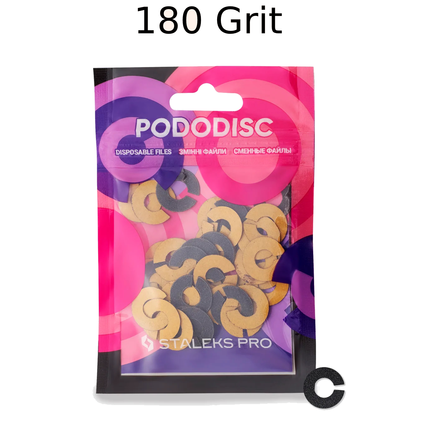 STALEKS PRO EXPERT UMBRELLA PODODISC RINGLIKE DISPOSABLE FILES SIZE S 15 MM DIAMETER REFILL PADS FOR PEDICURE DISC 50 PCS PDFR-15- STALEKS™