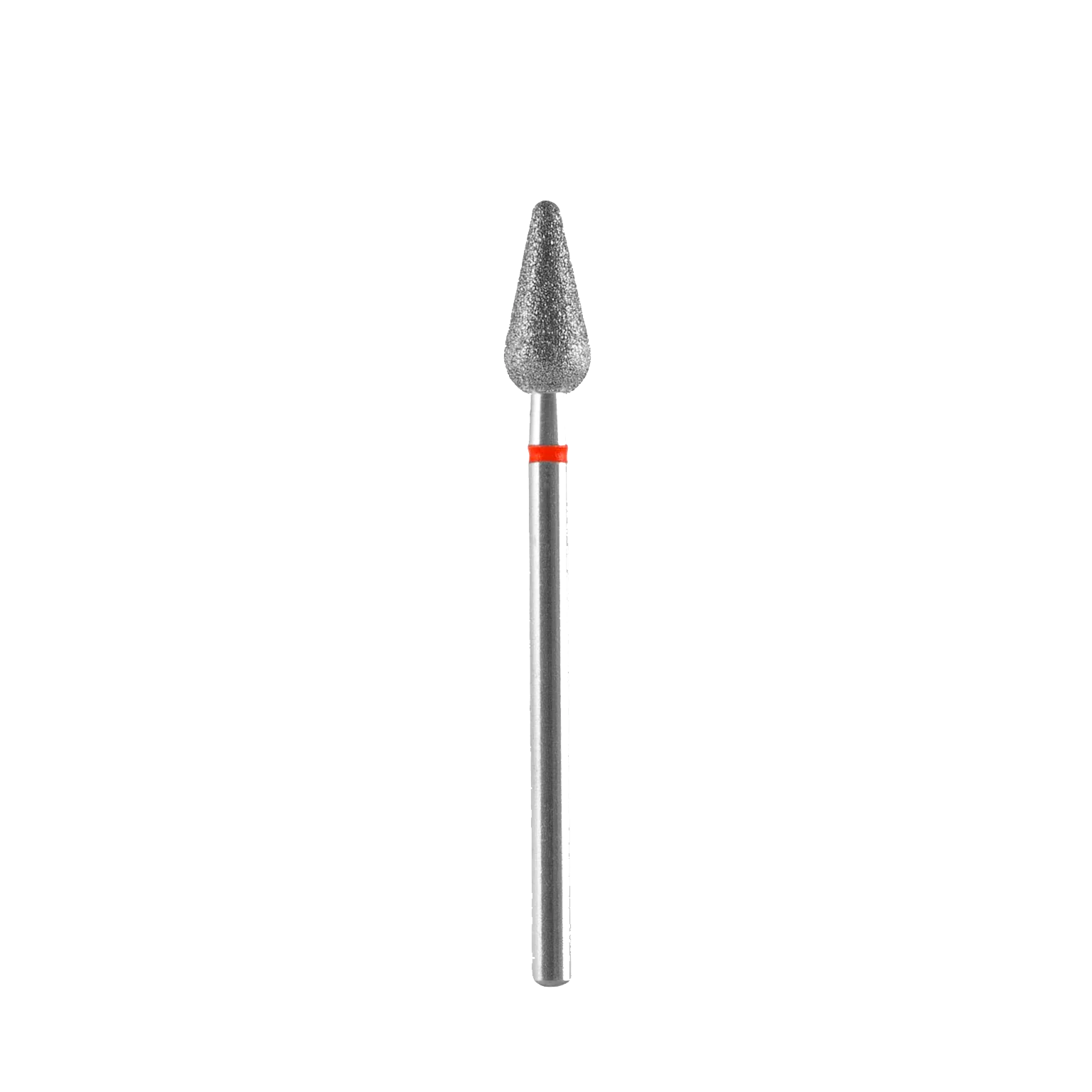 DIAMOND NAIL DRILL BIT, "ROUNDED PEAR", RED, HEAD DIAMETER 5/12MM (FA101R050/12) - STALEKS