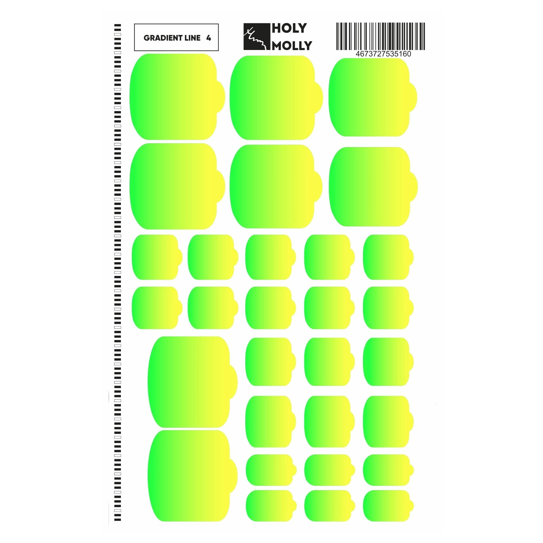 PEDICURE FILM GRADIENT LINE #4- HOLY MOLLY