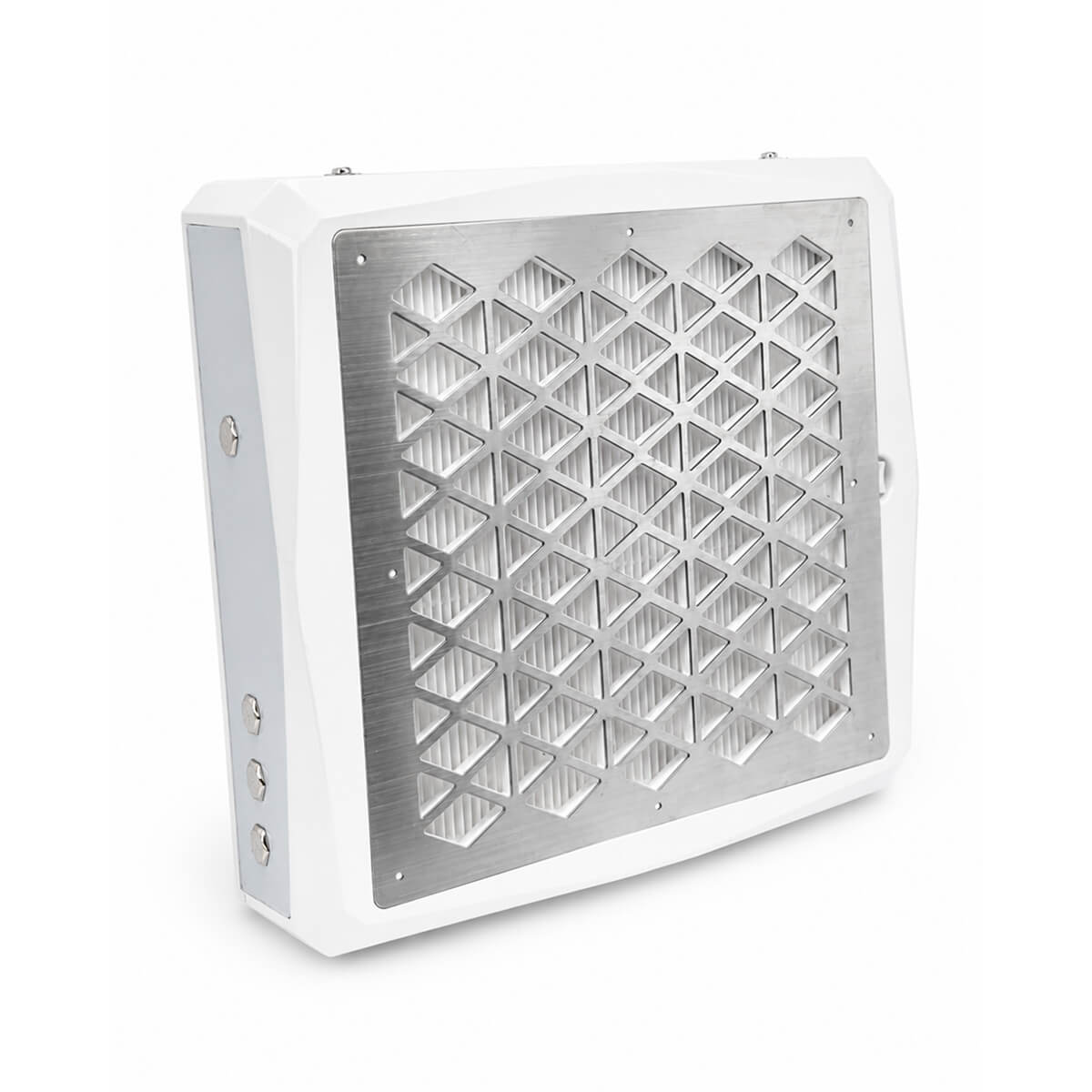 White cordless aluminum nail dust collector with brushless turbo motor