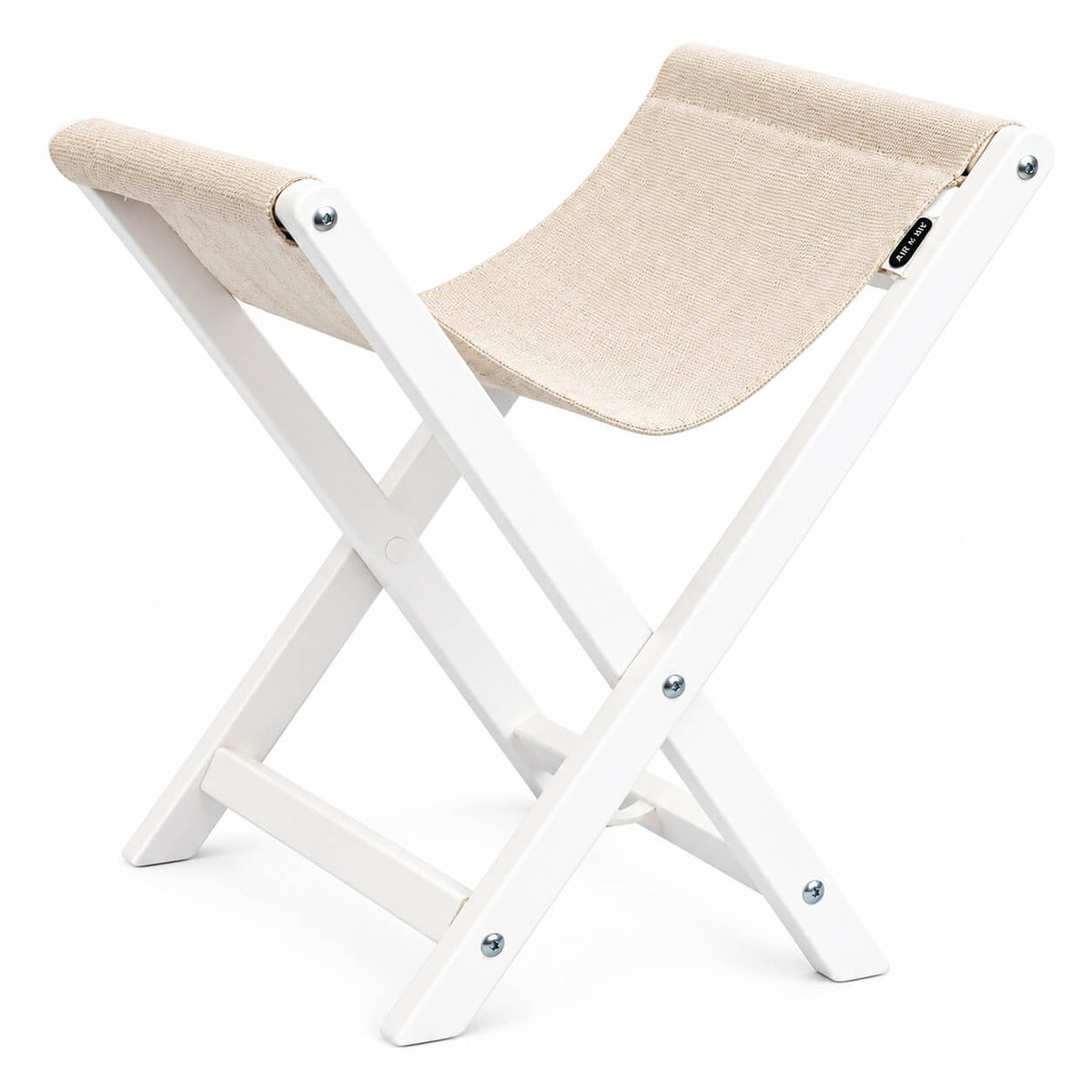 AIR MAX bag stand with beige eco-leather top and white legs