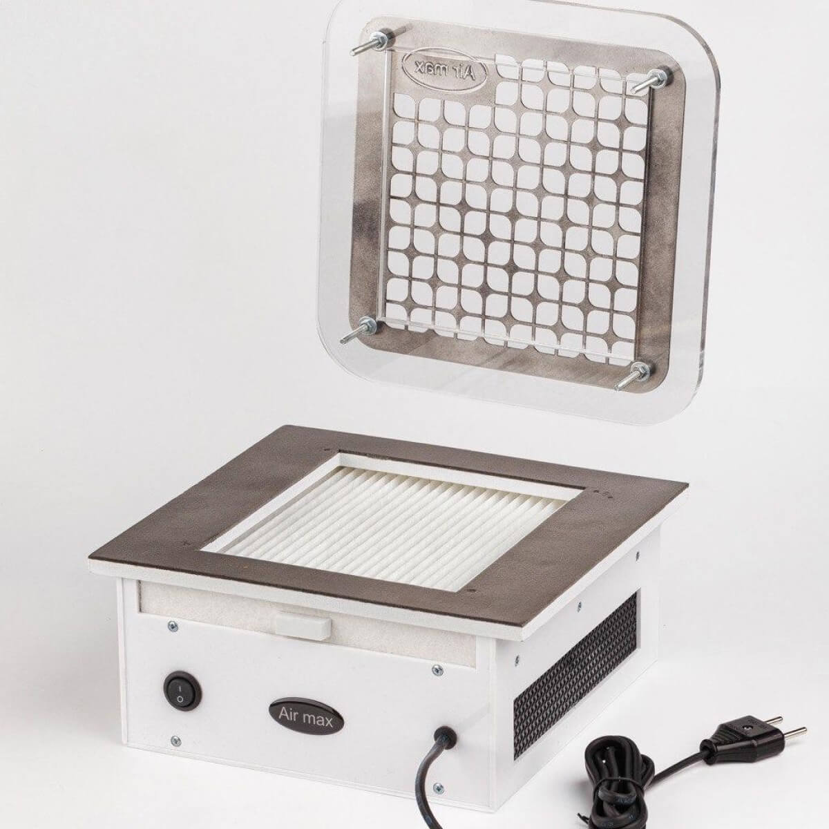 Top view of the AIR MAX VF 12 20 × 20 cm food-grade steel panel