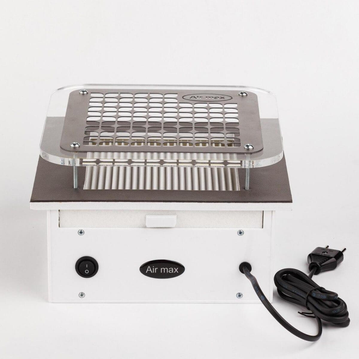 AIR MAX VF 12 built-in nail dust collector with stainless steel top panel