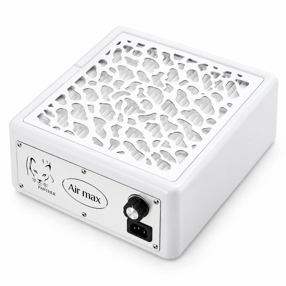 AIR MAX Pantera 24 white manicure dust collector with filter on a nail desk