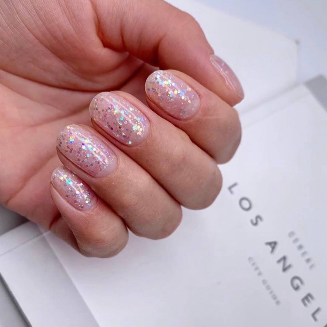 Akzentz Dazzle Halo UV LED gel for glitter French nail art
