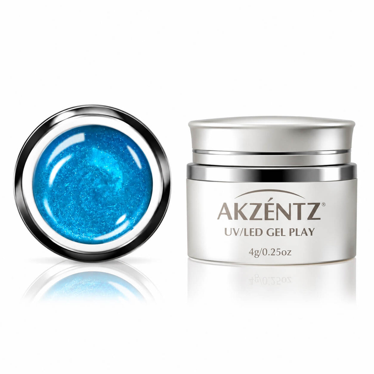 Akzentz Gel Play Glitter Blue, 4g, closed pot