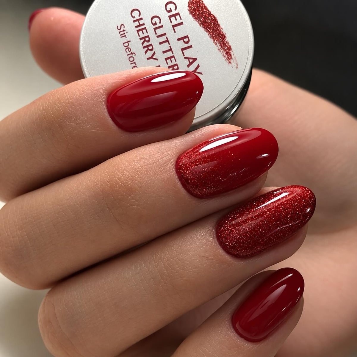 Akzentz Gel Play Cherry Red 4g professional glitter art gel