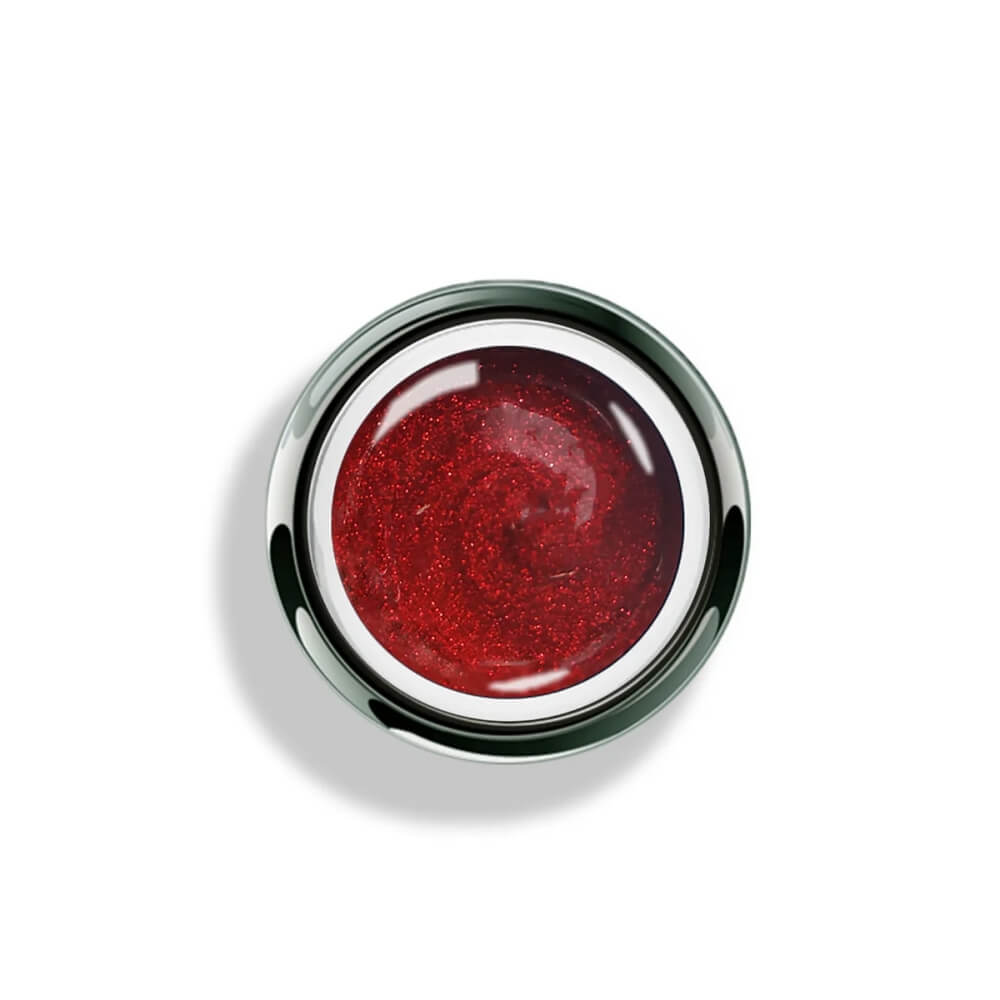 Akzentz Gel Play Glitter Cherry Red nail art gel 4g