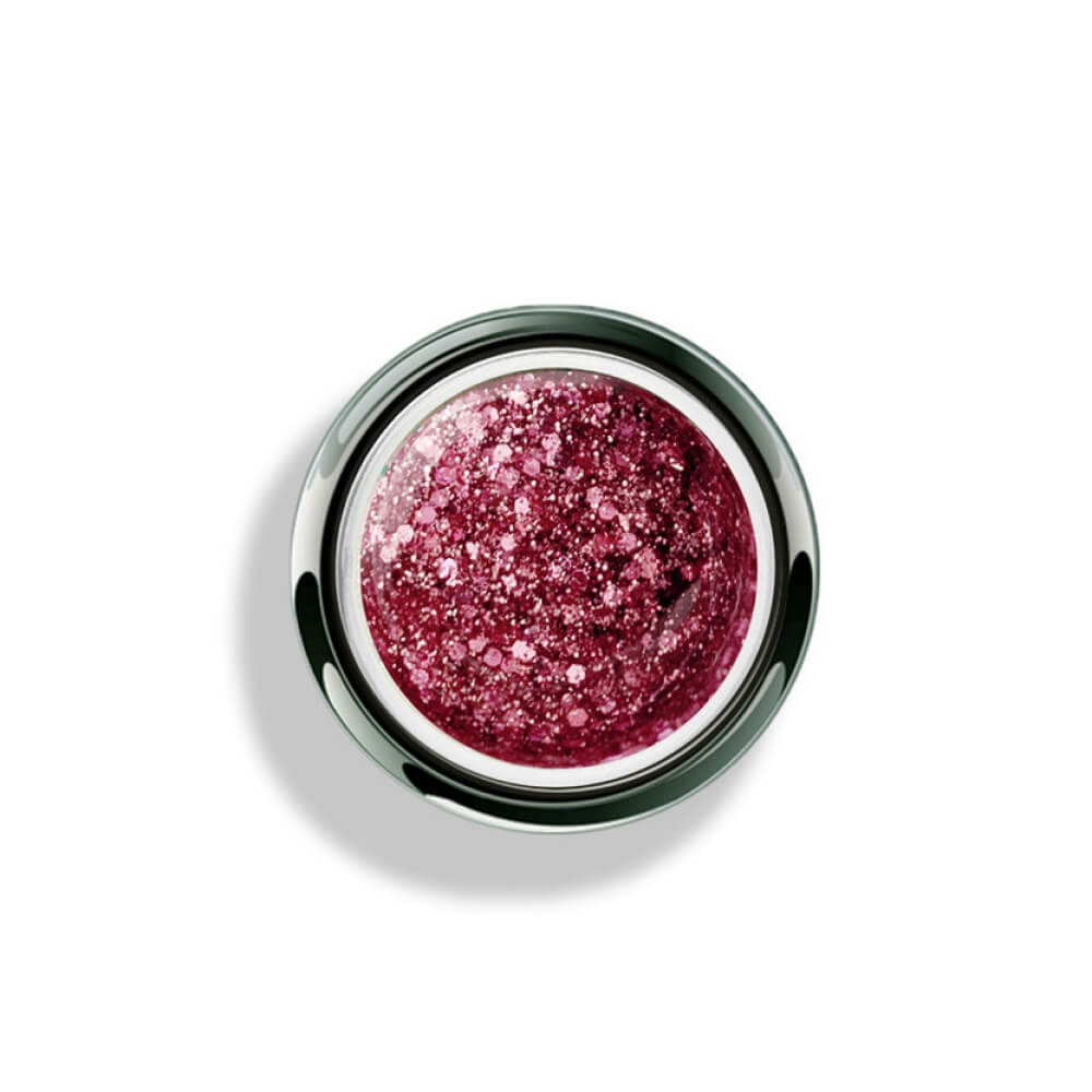 Akzentz Gel Play Peony Fantasy, 4g, open pot with glitter texture visible