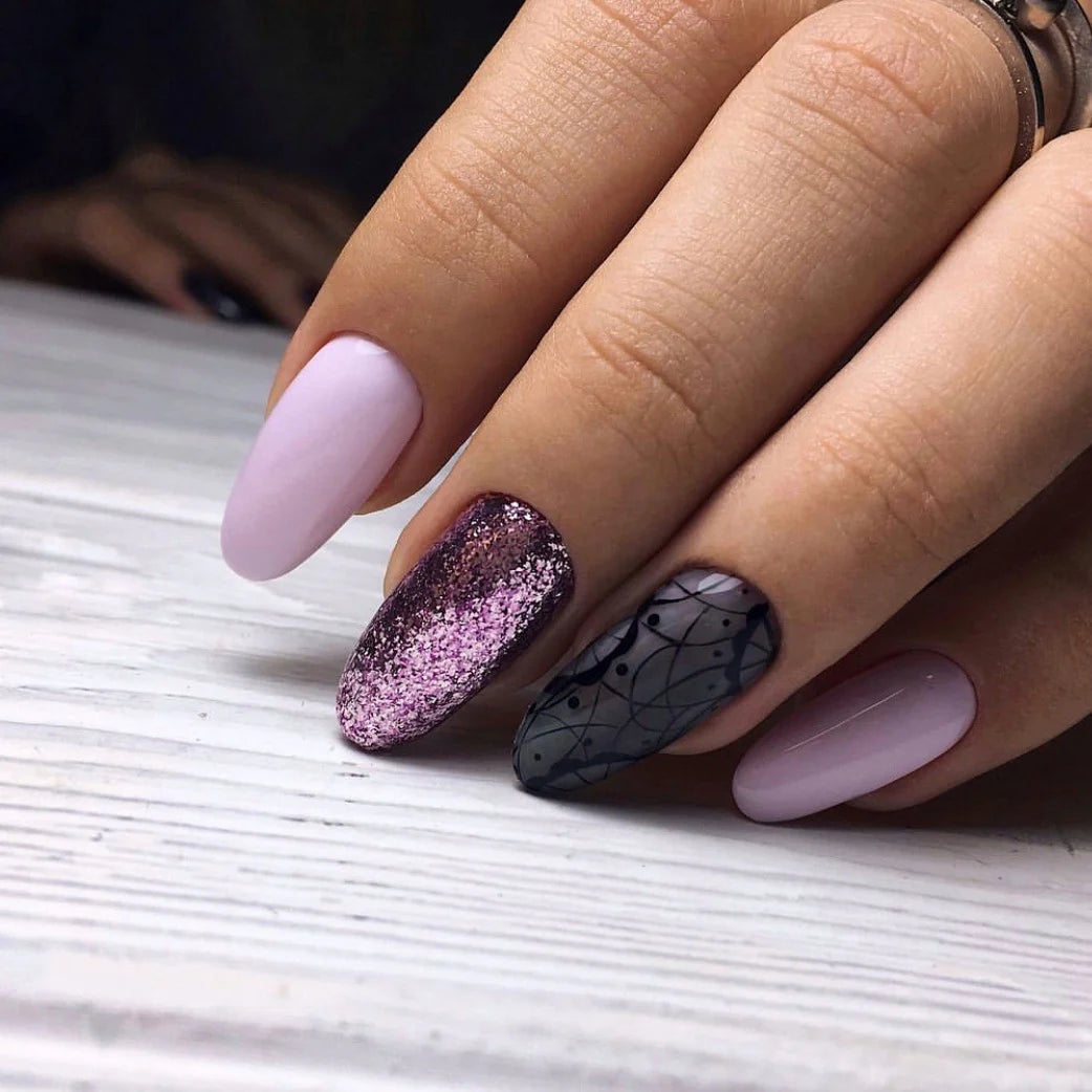 Akzentz Purple Garnet Glitz Gel
