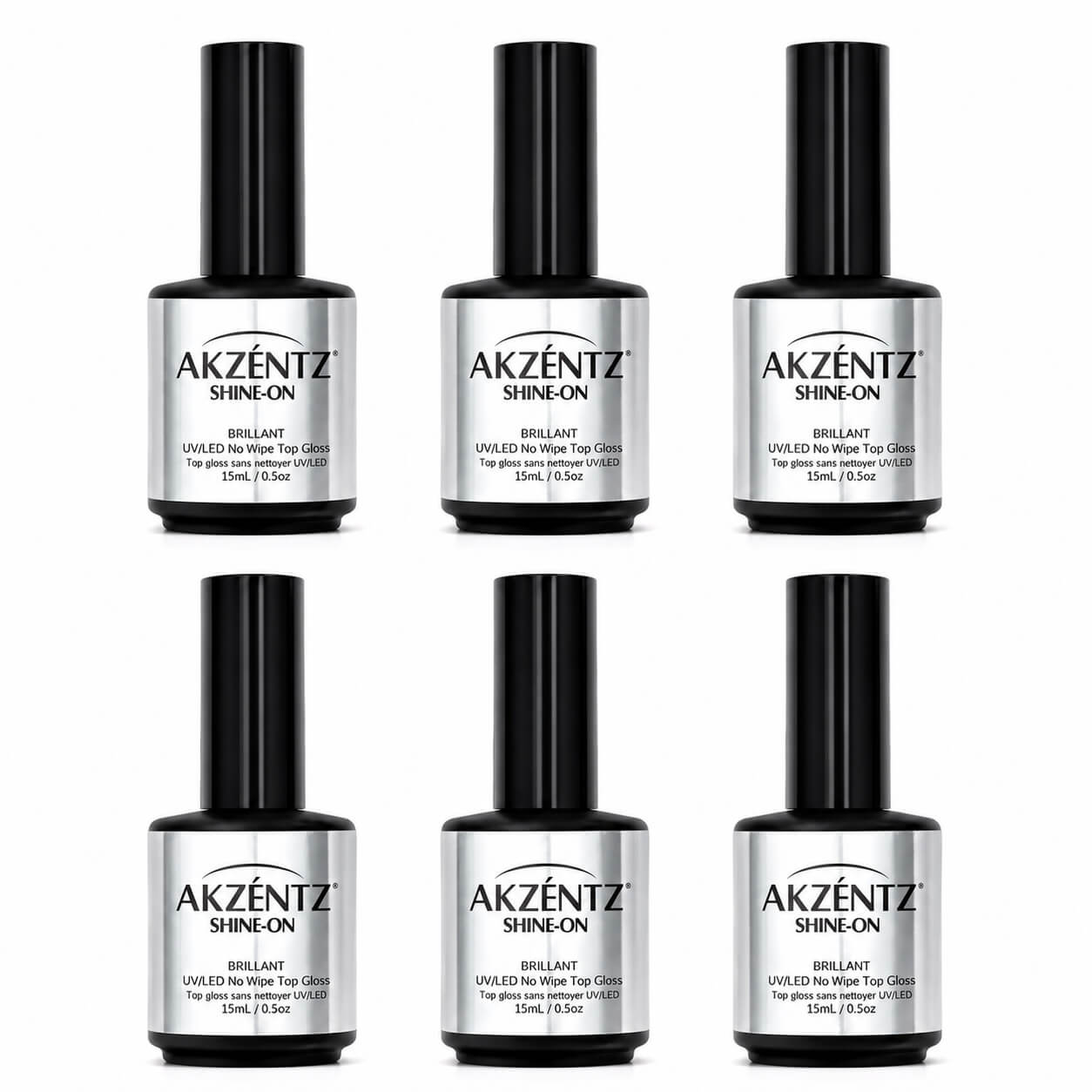 Single 15ml bottle of Akzentz Shine-On from the 6-pack set