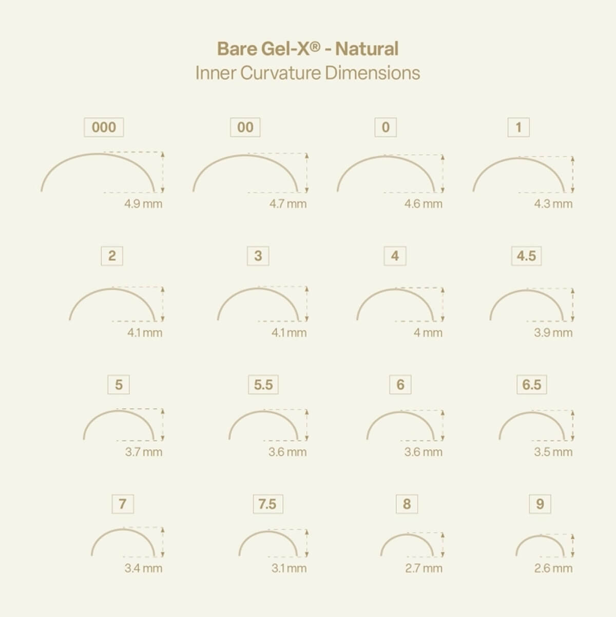 Apres Bare Gel-X Natural Box of Tips 16 sizes 280pcs