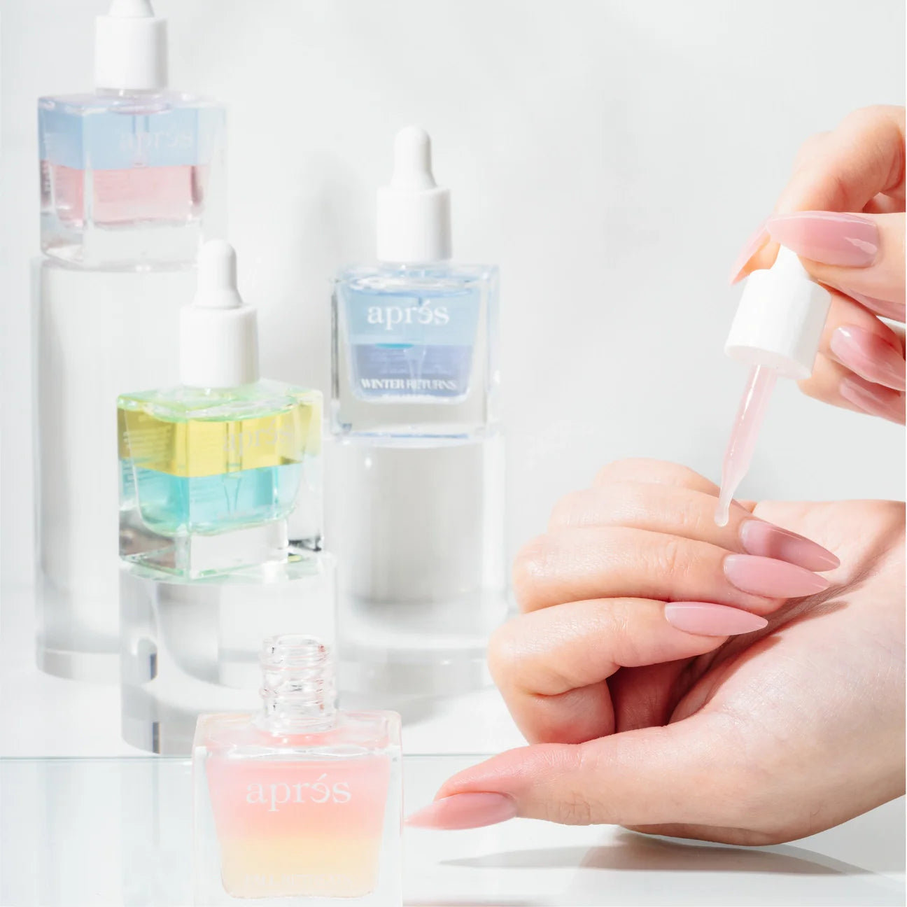 Apres Cuticle Oil Serum Spring Steps Purple/Pink 15ml