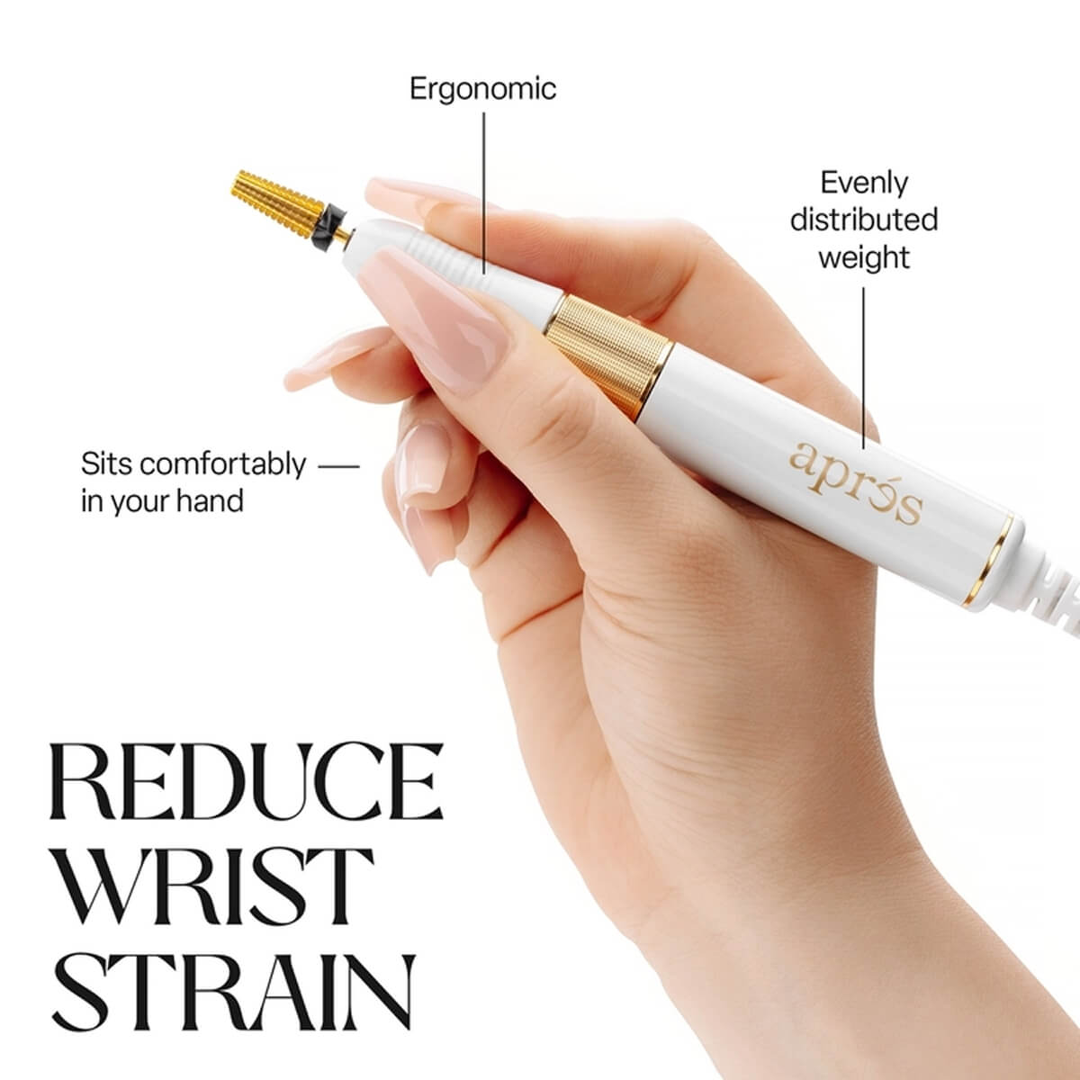 Professional Apres E-file White nail drill