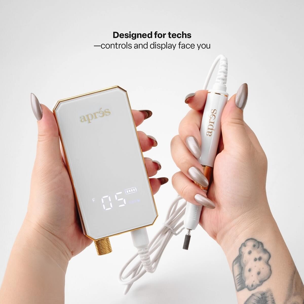 Apres White professional e-file for nail technicians
