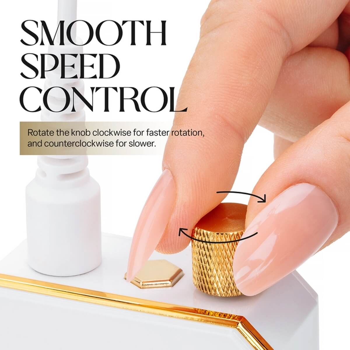 Apres White electric nail file for professional nail care