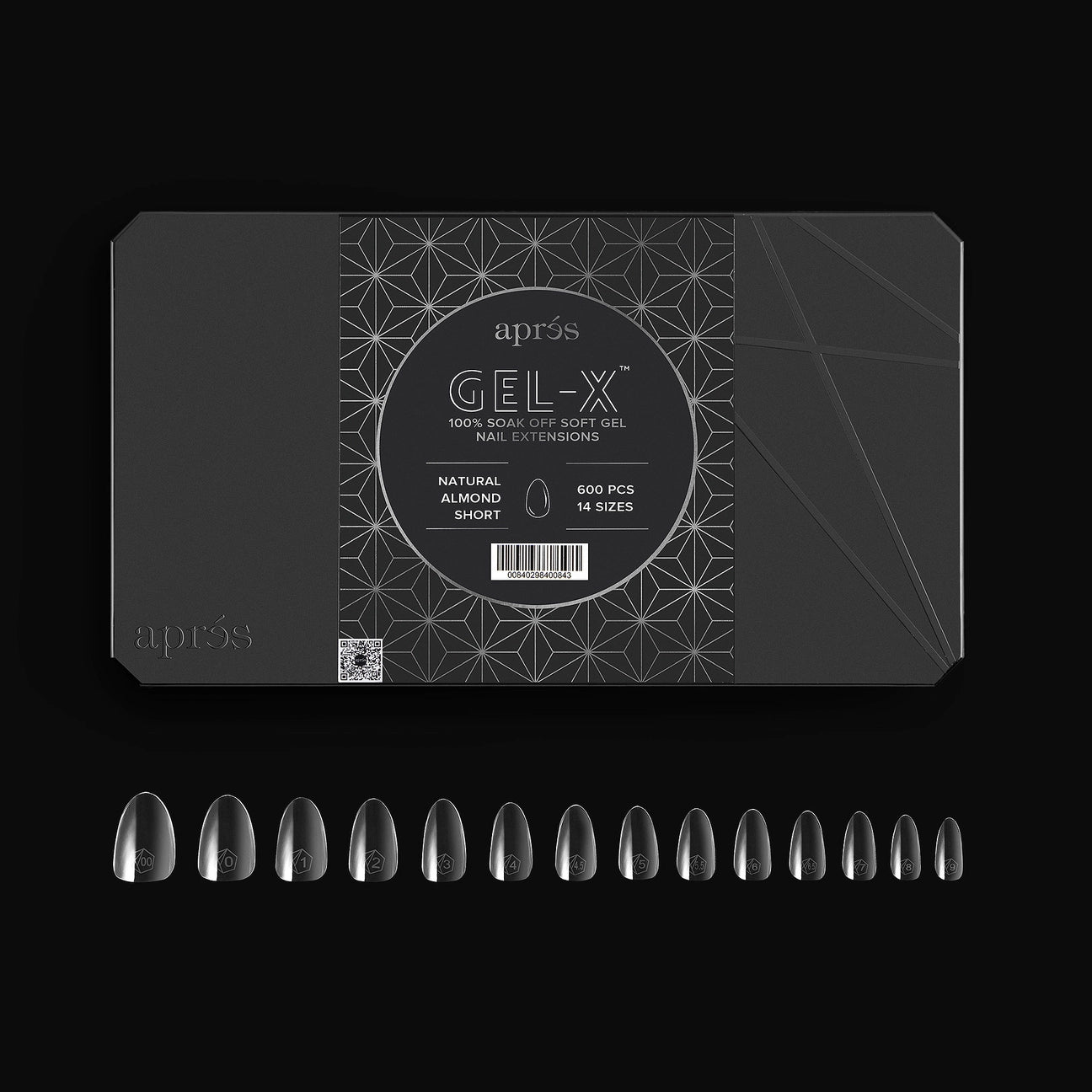 Apres - Gel-X Natural Almond Short Box of Tips 2.0, 600pcs