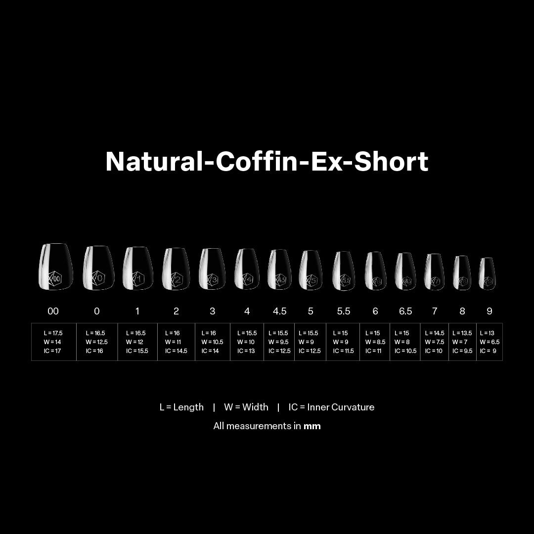 Apres - Gel-X Natural Coffin Short Box of Tips 2.0, 600pcs