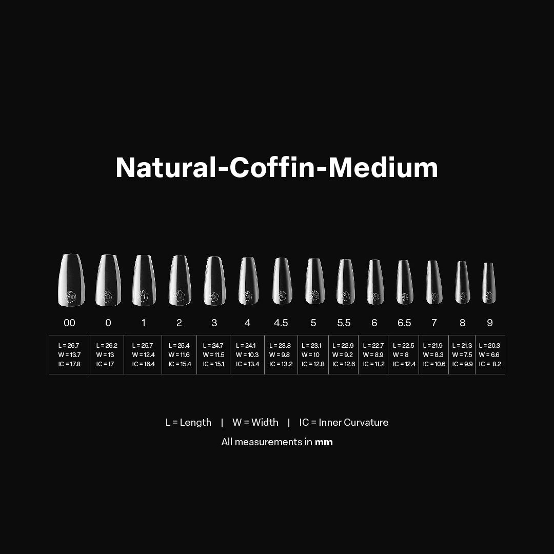 Apres - Gel-X Natural Coffin Medium Box of Tips 2.0, 600pcs