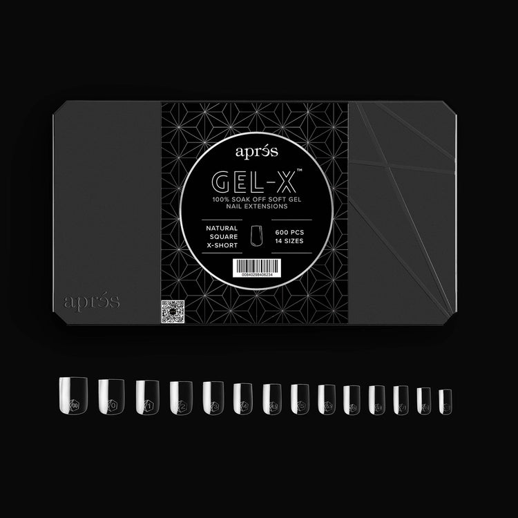 Apres - Gel-X Natural Square Extra Short Box of Tips 2.0, 600pcs