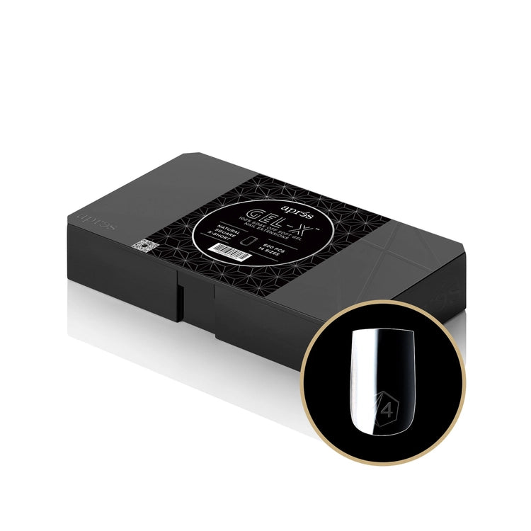 Apres - Gel-X Natural Square Extra Short Box of Tips 2.0, 600pcs