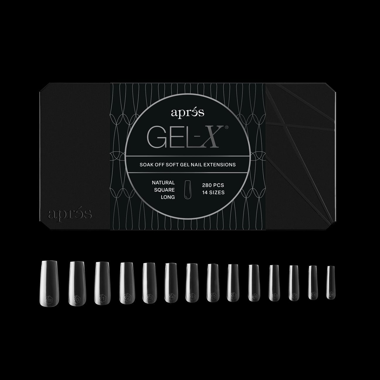 Apres Square Long Soft Gel Tips 280pcs