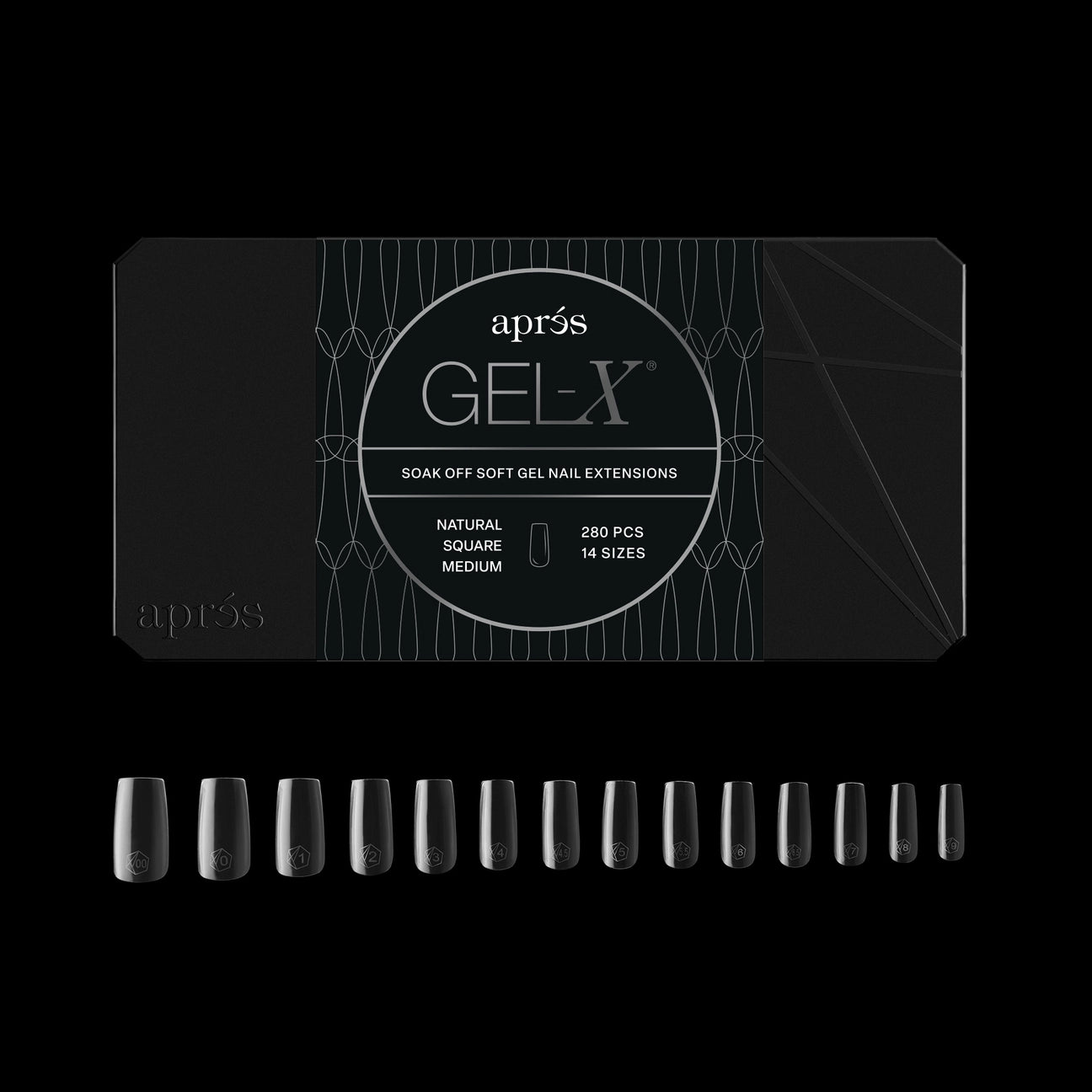 Apres Natural Square Medium Tips Mini Box