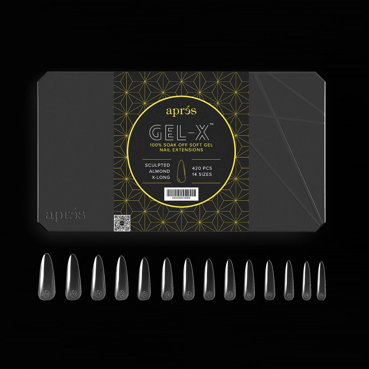 Apres - Gel-X Sculpted Almond Extra Long Box of Tips, 420pcs