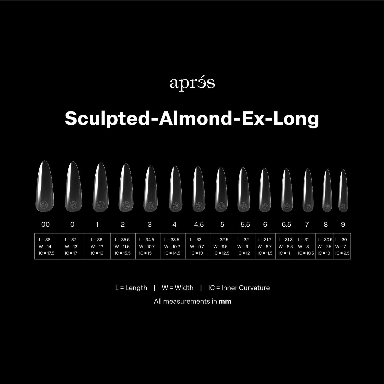 Apres Gel-X Almond Extra Long Tips 210pcs