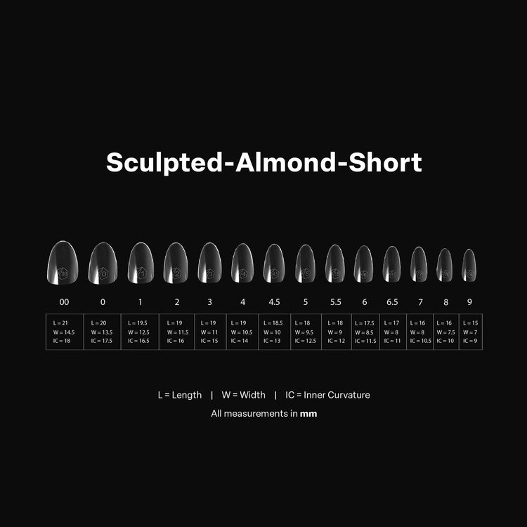 Apres - Gel-X Sculpted Almond Short Box of Tips 2.0, 600pcs