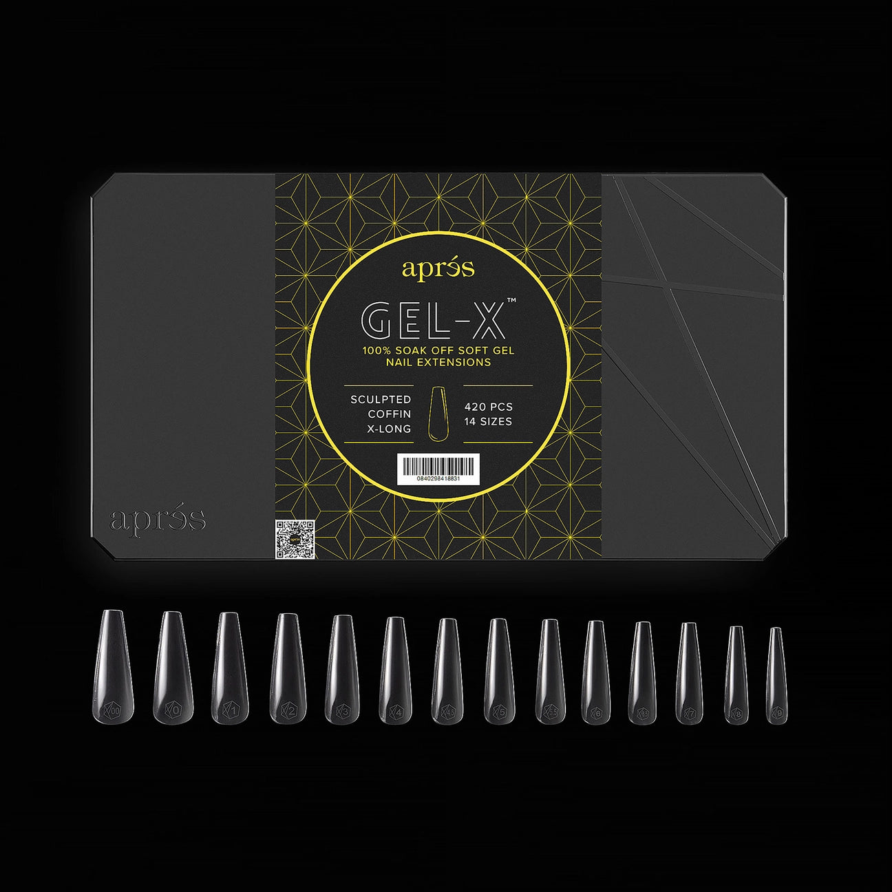 Apres - Gel-X Sculpted Coffin Extra Long Box of Tips, 420pcs