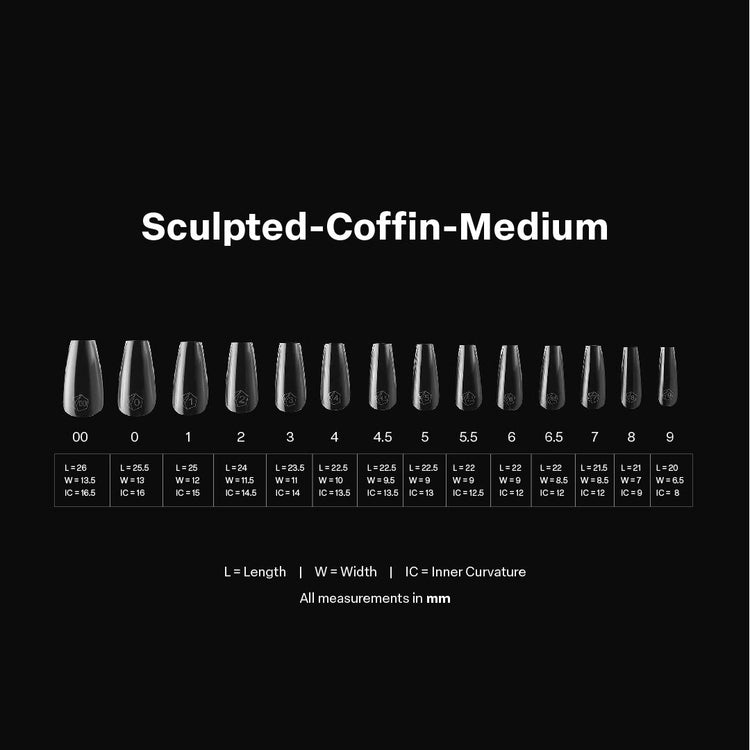 Apres - Gel-X Sculpted Coffin Medium Box of Tips 2.0, 600pcs