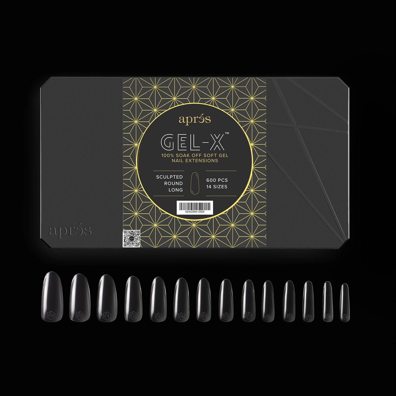 Apres - Gel-X Sculpted Round Long Box of Tips 2.0, 600pcs