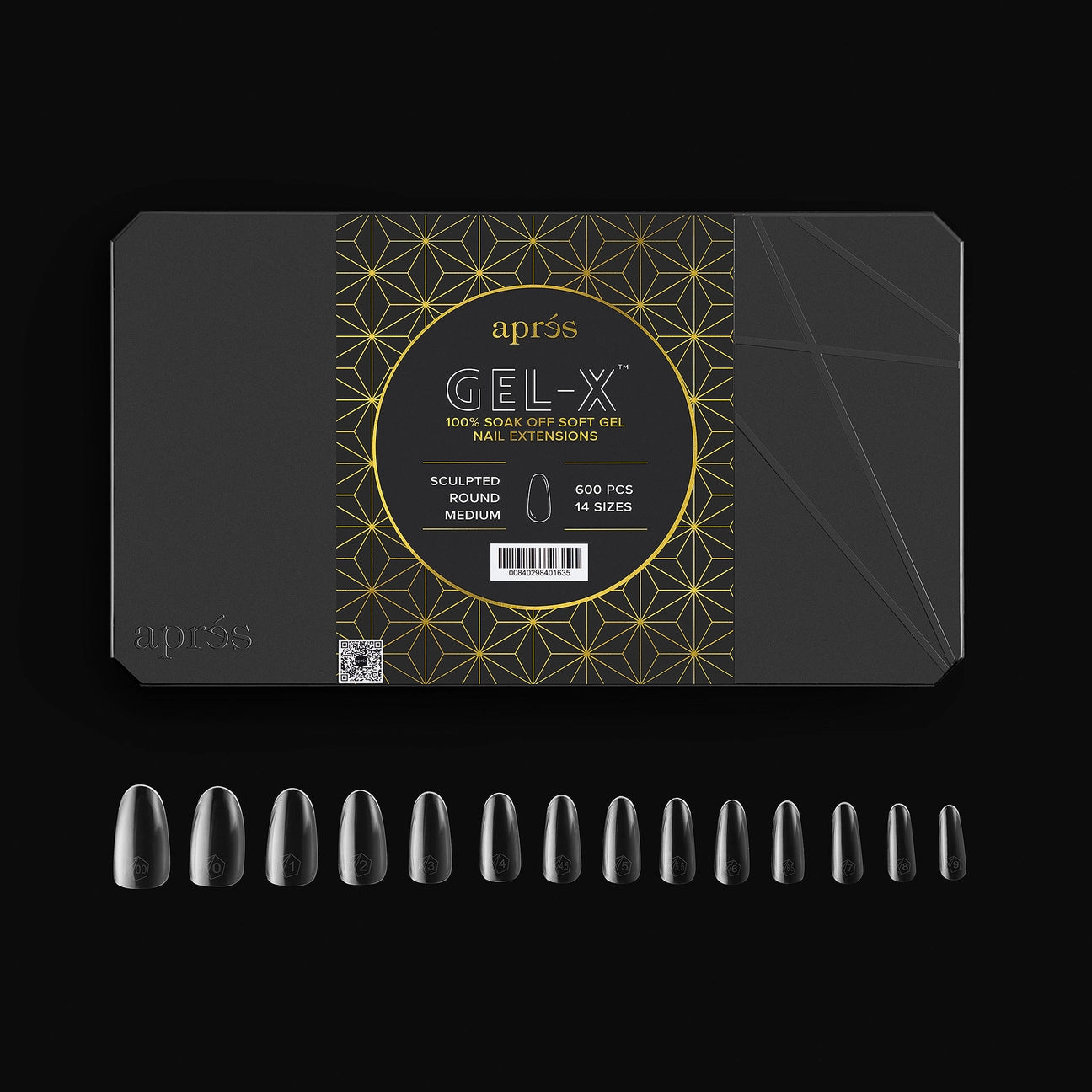 Apres - Gel-X Sculpted Round Medium Box of Tips 2.0, 600pcs