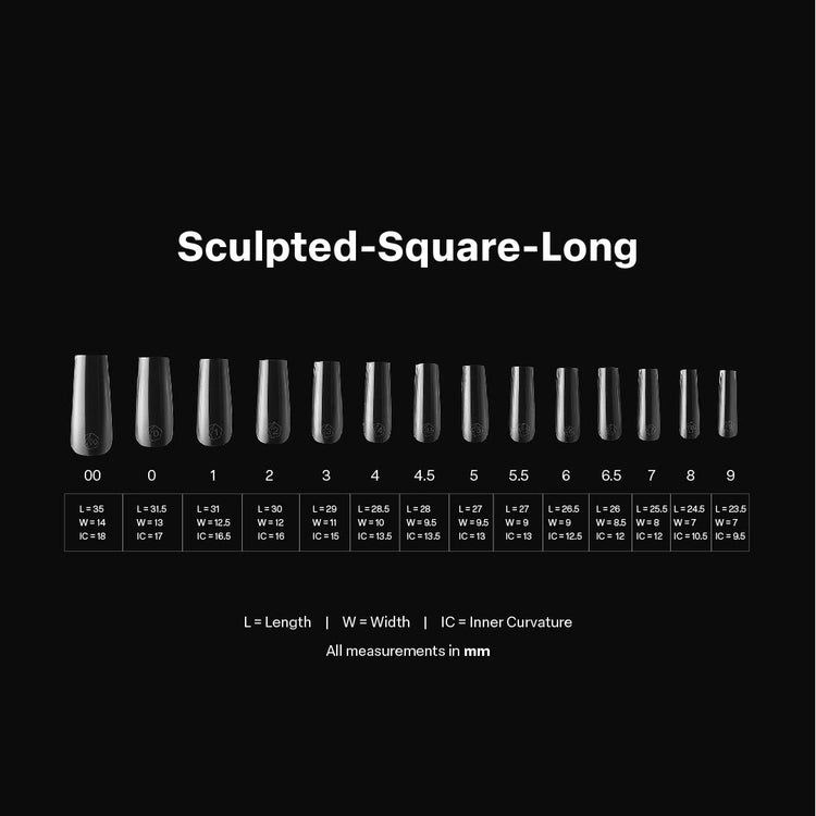 Apres - Gel-X Sculpted Square Long Box of Tips 2.0, 600pcs