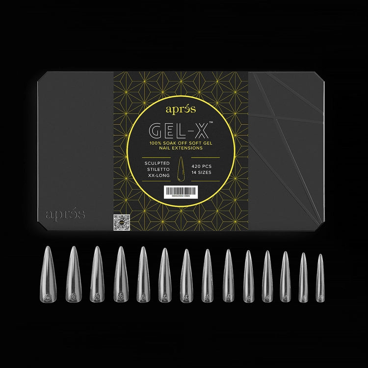 Apres - Gel-X Sculpted Stiletto Extra Extra Long Box of Tips, 420pcs