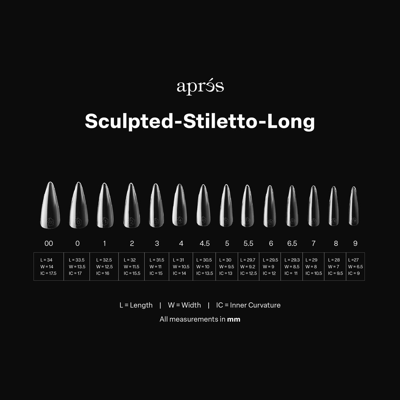 Apres - Gel-X Sculpted Stiletto Long Box of Tips 2.0, 600pcs