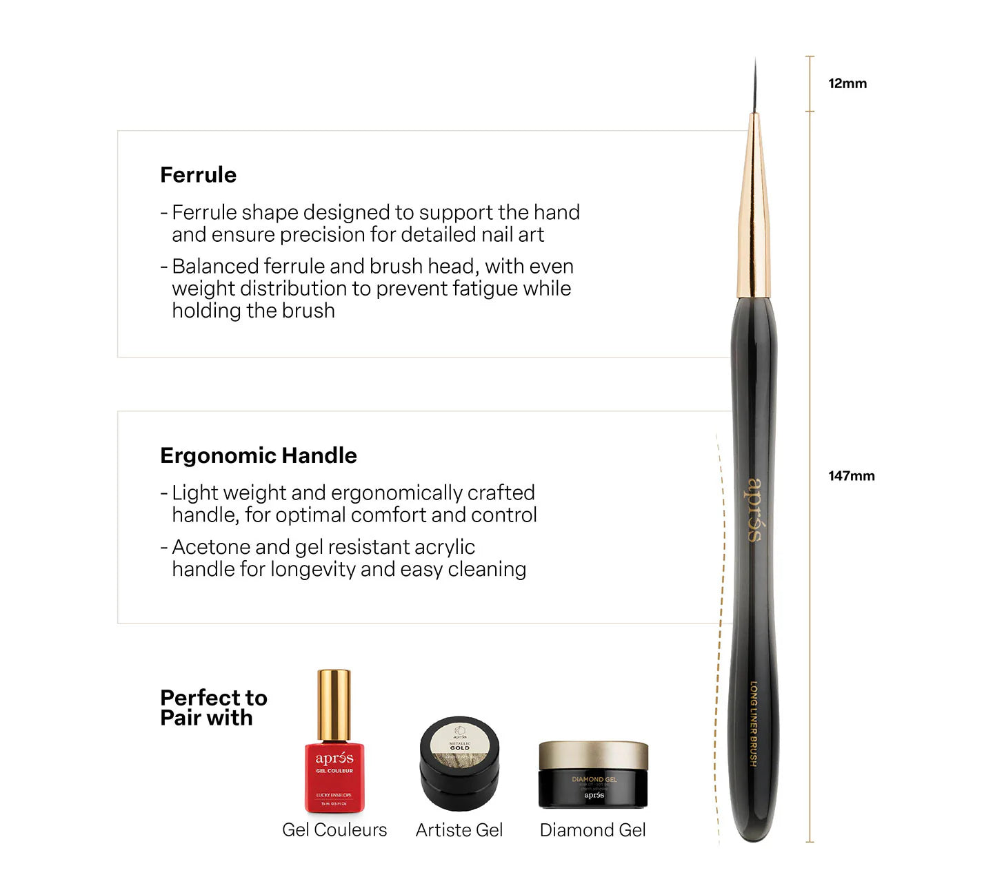 Aprés Long Liner Brush 147mm