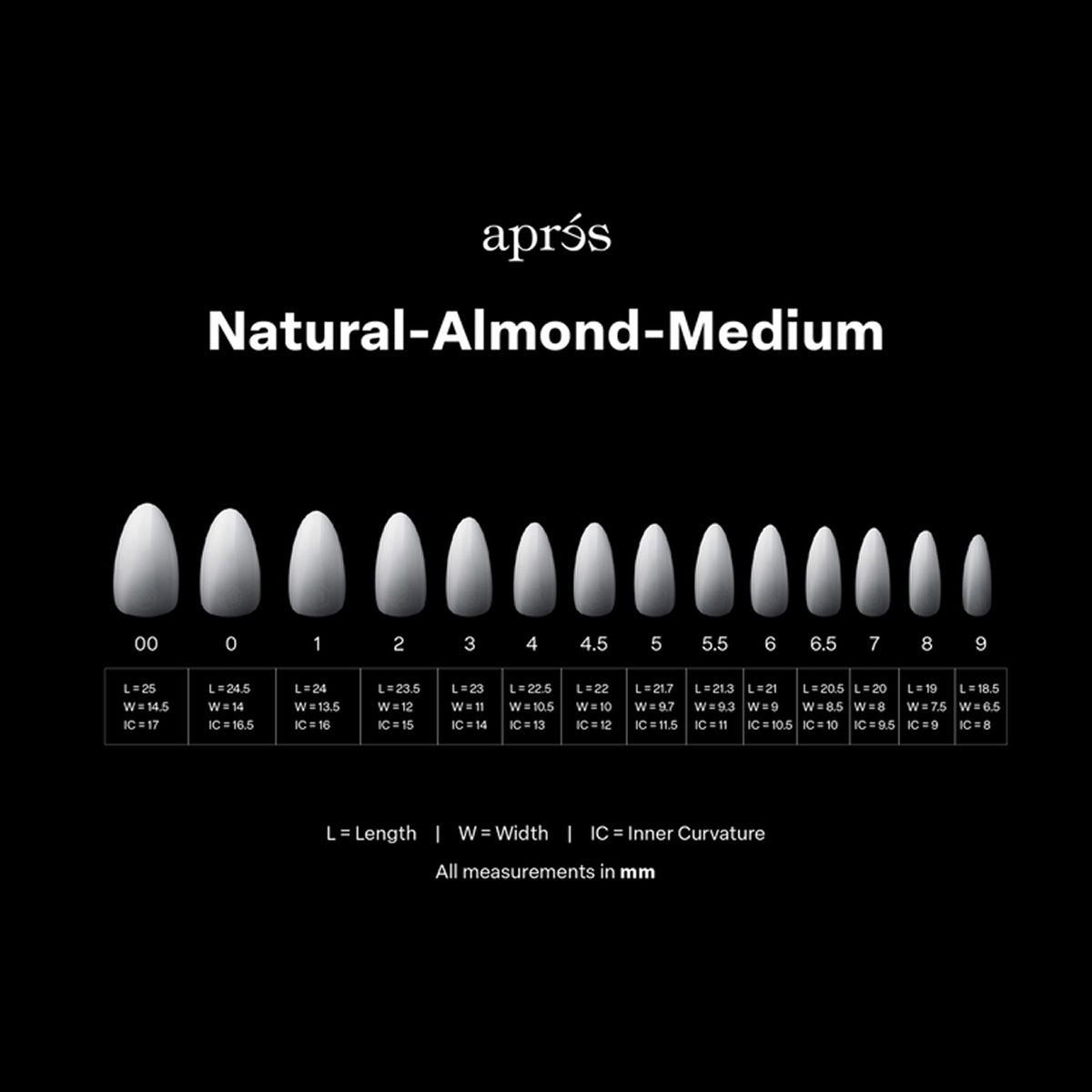 Apres Ombre Almond Medium Gel-X nail extension tips 210pcs